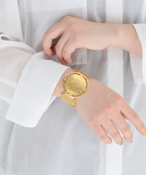 VERMEIL par iena（ヴェルメイユパーイエナ）の「【BEN AMUN/ベン アムン】 コインバングル◆（バングル/リストバンド・レディース・ゴールド・FREE）」の13枚目の写真