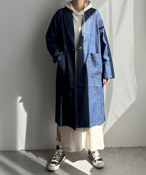 LBC（エルビーシー）の「LBC チェスターコート（チェスターコート・レディース・ネイビー/オフホワイト・M/L）」の2枚目の写真