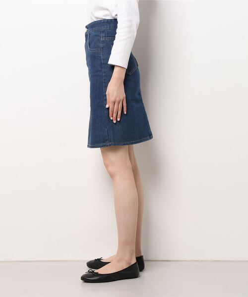 urge：（アージコロン ）の「【URGE：】 ひざ丈 デニムスカート（デニムスカート・レディース・ネイビー/ブラック/ライトブルー・SMALL/X-LARGE/LARGE/MEDIUM）」の18枚目の写真