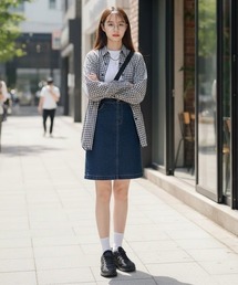 【URGE:】 ひざ丈 デニムスカート