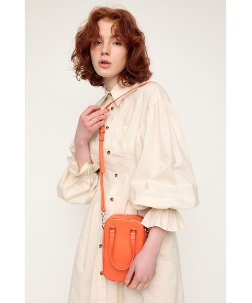 SLY(スライ)の「SQUARE BAG スクエア バッグ(ショルダーバッグ・レディース・オレンジ/アイボリー/ブラック・FREE)」の17枚目の写真