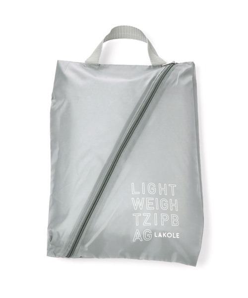 LAKOLE（ラコレ）の「ジッパーバッグ / 275477（エコバッグ/サブバッグ・レディース・ライトブラウン/グリーン/グレー/ブラック/ホワイト・FREE）」の3枚目の写真