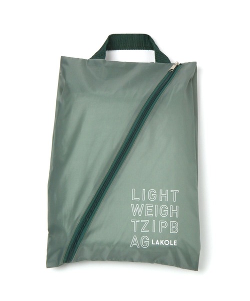 LAKOLE（ラコレ）の「ジッパーバッグ / 275477（エコバッグ/サブバッグ・レディース・ライトブラウン/グリーン/グレー/ブラック/ホワイト・FREE）」の5枚目の写真