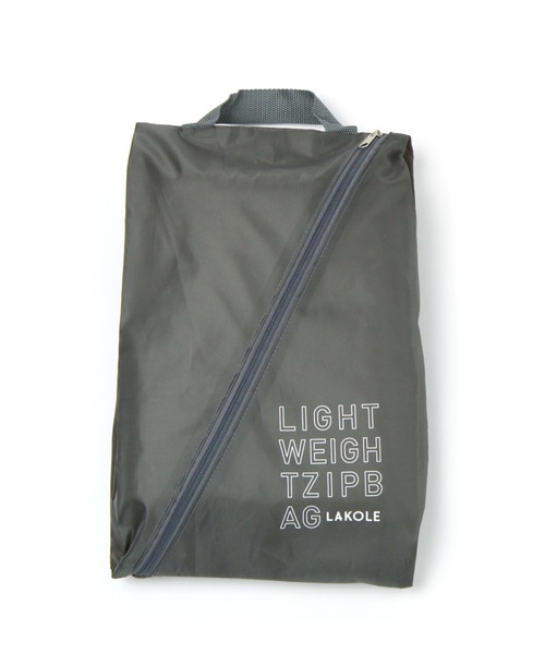 LAKOLE（ラコレ）の「ジッパーバッグ / 275477（エコバッグ/サブバッグ・レディース・ライトブラウン/グリーン/グレー/ブラック/ホワイト・FREE）」の2枚目の写真