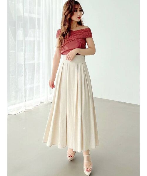 RESEXXY（リゼクシー）の「バックリボンフレアスカート（スカート・レディース・ブラウン/グリーン/アイボリー・FREE）」の5枚目の写真