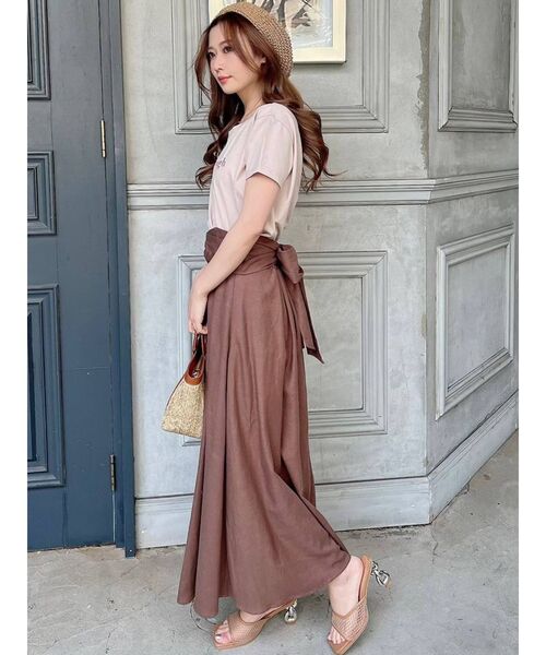 RESEXXY（リゼクシー）の「バックリボンフレアスカート（スカート・レディース・ブラウン/グリーン/アイボリー・FREE）」の12枚目の写真