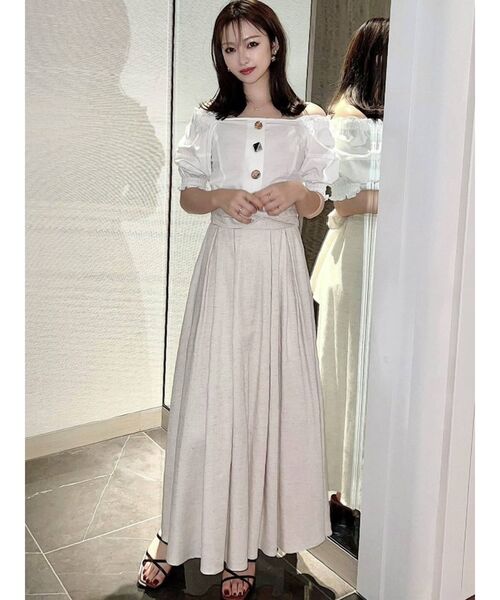 RESEXXY（リゼクシー）の「バックリボンフレアスカート（スカート・レディース・ブラウン/グリーン/アイボリー・FREE）」の15枚目の写真