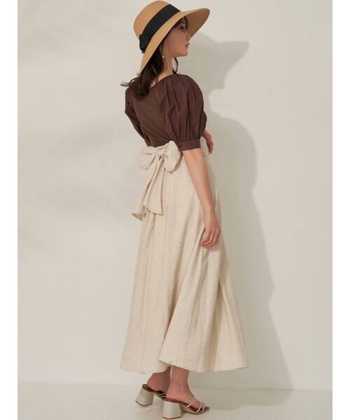 RESEXXY（リゼクシー）の「バックリボンフレアスカート（スカート・レディース・ブラウン/グリーン/アイボリー・FREE）」の18枚目の写真