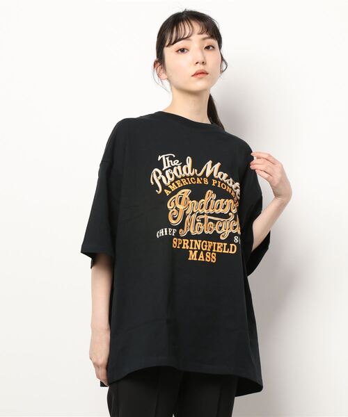INDIAN(インディアン)の「《Bl》ネイティブロゴオーバーサイズTシャツ 半袖 / INDIAN(Tシャツ/カットソー・レディース・ブラック/ミント/ホワイト・LARGE/MEDIUM)」の9枚目の写真
