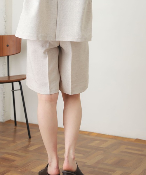 SENSE OF PLACE by URBAN RESEARCH（センスオブプレイスバイアーバンリサーチ）の「リネンライクバミューダパンツ（その他パンツ・レディース・ブラック/グリーン/ライトベージュ・SMALL/MEDIUM）」の10枚目の写真