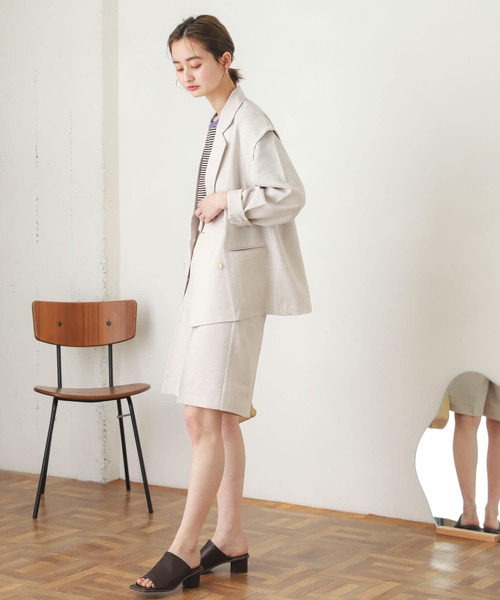 SENSE OF PLACE by URBAN RESEARCH（センスオブプレイスバイアーバンリサーチ）の「リネンライクバミューダパンツ（その他パンツ・レディース・ブラック/グリーン/ライトベージュ・SMALL/MEDIUM）」の13枚目の写真