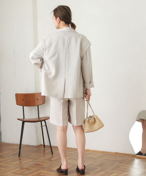 SENSE OF PLACE by URBAN RESEARCH（センスオブプレイスバイアーバンリサーチ）の「リネンライクバミューダパンツ（その他パンツ・レディース・ブラック/グリーン/ライトベージュ・SMALL/MEDIUM）」の14枚目の写真