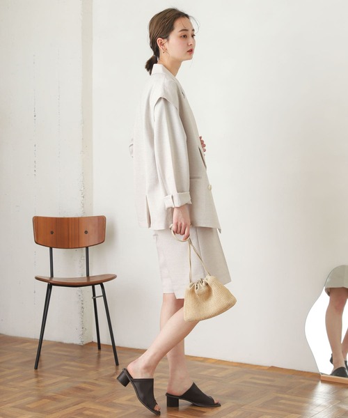 SENSE OF PLACE by URBAN RESEARCH（センスオブプレイスバイアーバンリサーチ）の「リネンライクバミューダパンツ（その他パンツ・レディース・ブラック/グリーン/ライトベージュ・SMALL/MEDIUM）」の15枚目の写真