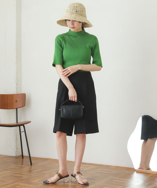 SENSE OF PLACE by URBAN RESEARCH（センスオブプレイスバイアーバンリサーチ）の「リネンライクバミューダパンツ（その他パンツ・レディース・ブラック/グリーン/ライトベージュ・SMALL/MEDIUM）」の19枚目の写真