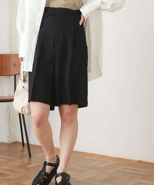 SENSE OF PLACE by URBAN RESEARCH（センスオブプレイスバイアーバンリサーチ）の「リネンライクバミューダパンツ（その他パンツ・レディース・ブラック/グリーン/ライトベージュ・SMALL/MEDIUM）」の20枚目の写真