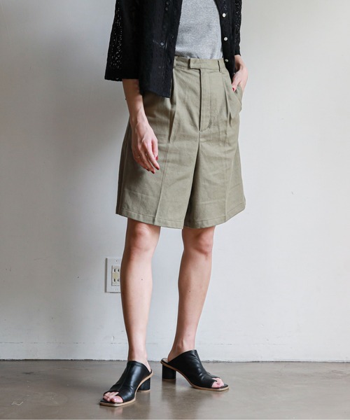 feepur（フェピュール）の「リネンブレンドハーフパンツ（その他パンツ・レディース・ブラック/グレー/オリーブ/アイボリー・SMALL/MEDIUM）」の11枚目の写真