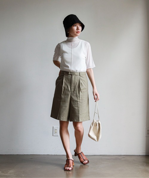 feepur（フェピュール）の「リネンブレンドハーフパンツ（その他パンツ・レディース・ブラック/グレー/オリーブ/アイボリー・SMALL/MEDIUM）」の12枚目の写真