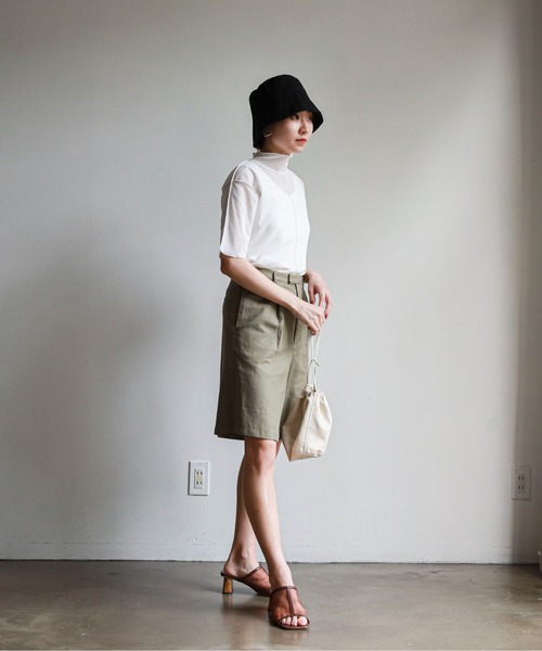 feepur（フェピュール）の「リネンブレンドハーフパンツ（その他パンツ・レディース・ブラック/グレー/オリーブ/アイボリー・SMALL/MEDIUM）」の13枚目の写真