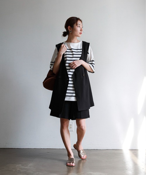 feepur（フェピュール）の「リネンブレンドハーフパンツ（その他パンツ・レディース・ブラック/グレー/オリーブ/アイボリー・SMALL/MEDIUM）」の16枚目の写真