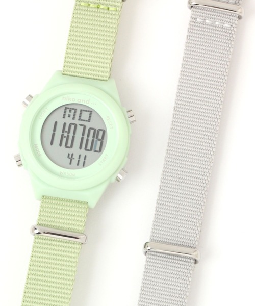 niko and...（ニコアンド）の「チェンジベルトデジタルウォッチ（デジタル腕時計・レディース・ブラック/ベージュ/グリーン・0）」の3枚目の写真