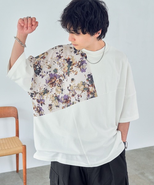 RAGEBLUE(レイジブルー)の「フハク柄キリカエTシャツ(Tシャツ/カットソー・メンズ・ブラック/ホワイト系その他2/ホワイト系その他3/その他8・MEDIUM/LARGE)」の9枚目の写真