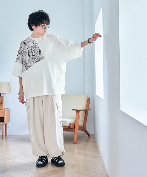 RAGEBLUE(レイジブルー)の「フハク柄キリカエTシャツ(Tシャツ/カットソー・メンズ・ブラック/ホワイト系その他2/ホワイト系その他3/その他8・MEDIUM/LARGE)」の17枚目の写真