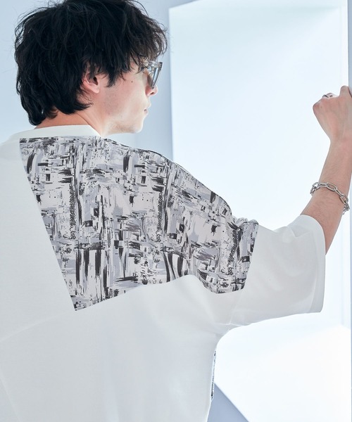 RAGEBLUE(レイジブルー)の「フハク柄キリカエTシャツ(Tシャツ/カットソー・メンズ・ブラック/ホワイト系その他2/ホワイト系その他3/その他8・MEDIUM/LARGE)」の21枚目の写真