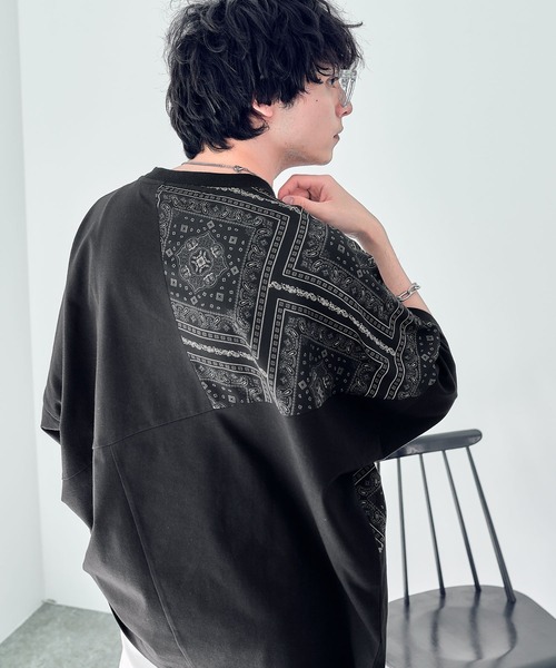 RAGEBLUE(レイジブルー)の「フハク柄キリカエTシャツ(Tシャツ/カットソー・メンズ・ブラック/ホワイト系その他2/ホワイト系その他3/その他8・MEDIUM/LARGE)」の18枚目の写真