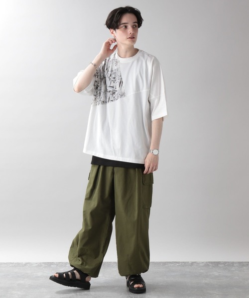 RAGEBLUE(レイジブルー)の「フハク柄キリカエTシャツ(Tシャツ/カットソー・メンズ・ブラック/ホワイト系その他2/ホワイト系その他3/その他8・MEDIUM/LARGE)」の11枚目の写真