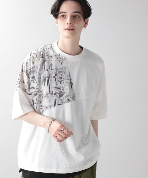 RAGEBLUE(レイジブルー)の「フハク柄キリカエTシャツ(Tシャツ/カットソー・メンズ・ブラック/ホワイト系その他2/ホワイト系その他3/その他8・MEDIUM/LARGE)」の15枚目の写真