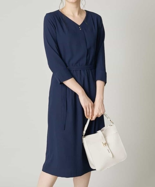 セール 洗える Vネックワンピース ワンピース Ofuon オフオン のファッション通販 Zozotown