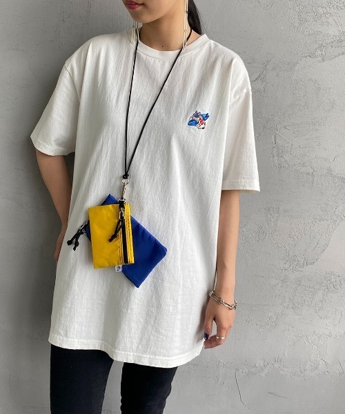 The Endless Summer（エンドレスサマー）の「[THE ENDLESS SUMMER/エンドレスサマー] 別注 ワンポイントBUHI刺繍Tシャツ（Tシャツ/カットソー・レディース・ホワイト/ブラック/ベージュ・M/L/XL）」の16枚目の写真