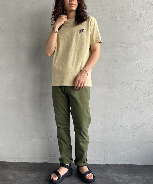 The Endless Summer（エンドレスサマー）の「[THE ENDLESS SUMMER/エンドレスサマー] 別注 ワンポイントBUHI刺繍Tシャツ（Tシャツ/カットソー・レディース・ホワイト/ブラック/ベージュ・M/L/XL）」の9枚目の写真