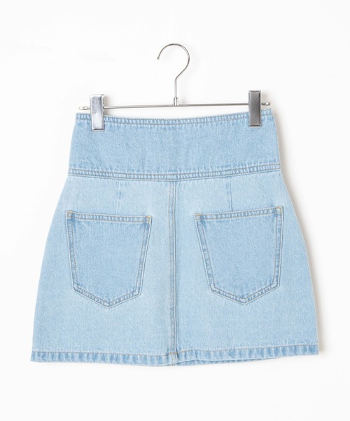 WEGO（ウィゴー）の「WEGO/ハイウエストミニスカート（デニムスカート・レディース・ブラック/ライトインディゴブルー・SMALL/MEDIUM）」の13枚目の写真