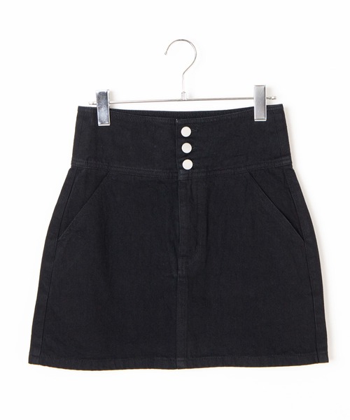 WEGO（ウィゴー）の「WEGO/ハイウエストミニスカート（デニムスカート・レディース・ブラック/ライトインディゴブルー・SMALL/MEDIUM）」の11枚目の写真
