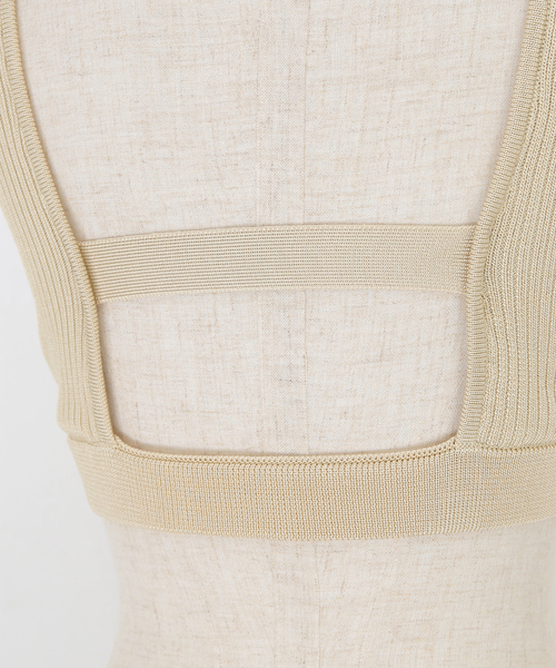 VERMEIL par iena（ヴェルメイユパーイエナ）の「【PROTAGONISTA / プロタゴニスタ】ブラトップス（タンクトップ・レディース・ブラック/ベージュ・X-SMALL/XX-SMALL）」の7枚目の写真