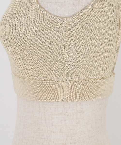 VERMEIL par iena（ヴェルメイユパーイエナ）の「【PROTAGONISTA / プロタゴニスタ】ブラトップス（タンクトップ・レディース・ブラック/ベージュ・X-SMALL/XX-SMALL）」の9枚目の写真