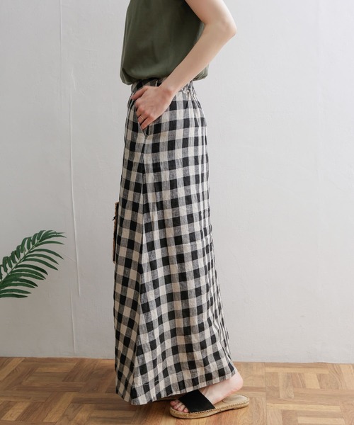 URBAN RESEARCH DOORS（アーバンリサーチドアーズ）の「リネンギンガムフレアスカート（スカート・レディース・その他1/その他2・MEDIUM）」の15枚目の写真