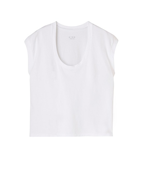ETRE TOKYO(エトレトウキョウ)の「ラウンドネックノースリトップス(Tシャツ/カットソー・レディース・ブラック/ホワイト/グレー・FREE)」の16枚目の写真