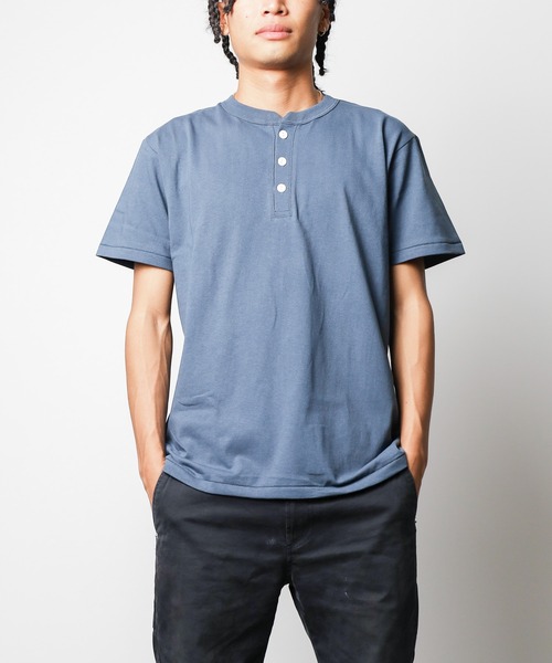 B.I.D.(ビーアイディー)の「《オープンエンド》 マックスウェイト ヘンリーネックTシャツ【W】【it】【FE】(Tシャツ/カットソー・レディース・ブラック/インディゴブルー/スミクロ/アーミー/ホワイト/ナチュラル・MEDIUM/X-LARGE/LARGE)」の6枚目の写真