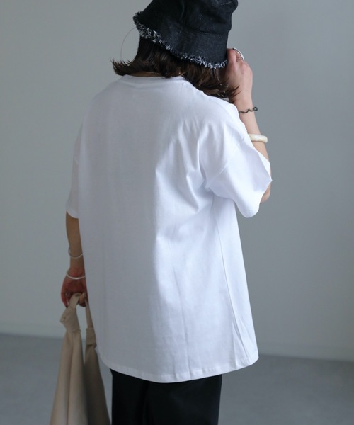 ap retro（アプレトロ）の「ニコちゃんパールTEE（Tシャツ/カットソー・レディース・ブラック/アイボリー・FREE）」の9枚目の写真