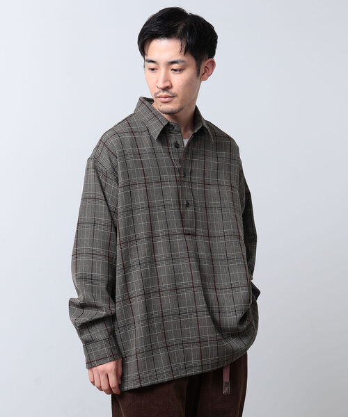 BEAMS(ビームス)の「BEAMS / チェック プルオーバ シャツ(シャツ/ブラウス・メンズ・チャコールグレー/ライトブラウン・S/M/L/XL)」の7枚目の写真