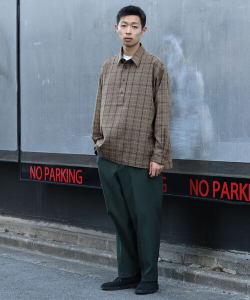 BEAMS(ビームス)の「BEAMS / チェック プルオーバ シャツ(シャツ/ブラウス・メンズ・チャコールグレー/ライトブラウン・S/M/L/XL)」の11枚目の写真