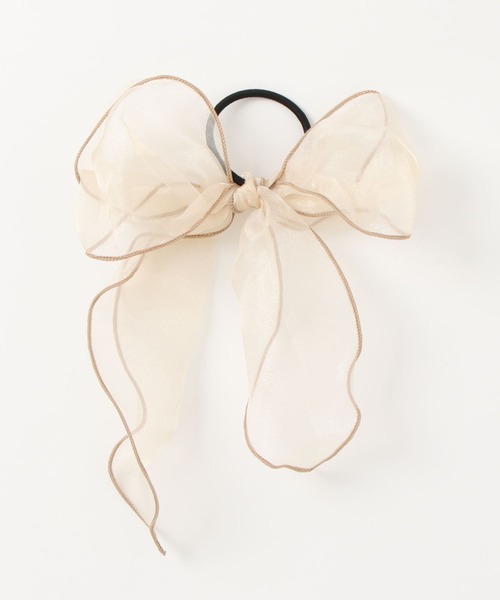 apres jour（アプレジュール）の「【apres jour×ARIAZ】シアーリボンヘアゴム２（ヘアゴム・レディース・ブラック/グレー/ゴールド/スモークピンク・FREE）」の12枚目の写真