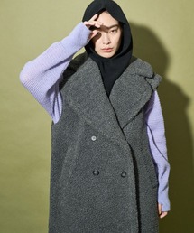 美品＊ オードリーアンドジョンワッド ボリュームカラー ベロア ダウン