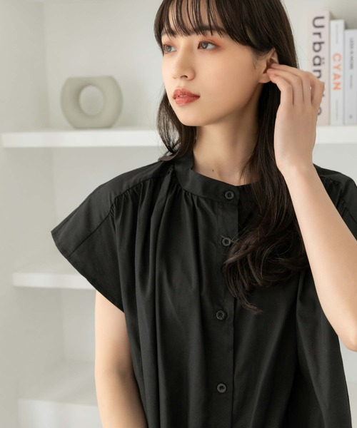 fifth(フィフス)の「バックプリーツバンドカラーワンピース(ワンピース・レディース・ブラック/モカ/テラコッタ・M)」の22枚目の写真