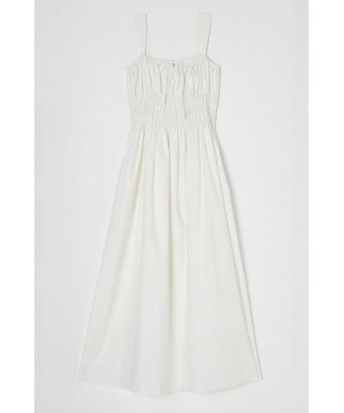 MOUSSY（マウジー）の「COTTON GATHER CAMI ドレス（ワンピース・レディース・レッド/オフホワイト/ブラック・1/2）」の6枚目の写真