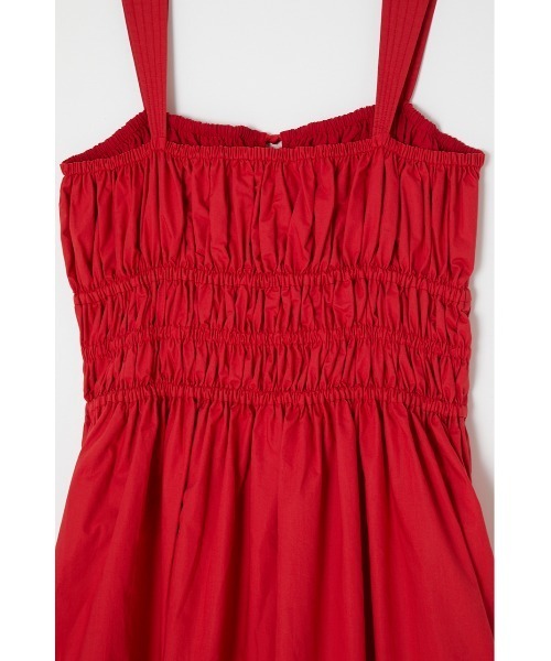 MOUSSY（マウジー）の「COTTON GATHER CAMI ドレス（ワンピース・レディース・レッド/オフホワイト/ブラック・1/2）」の12枚目の写真