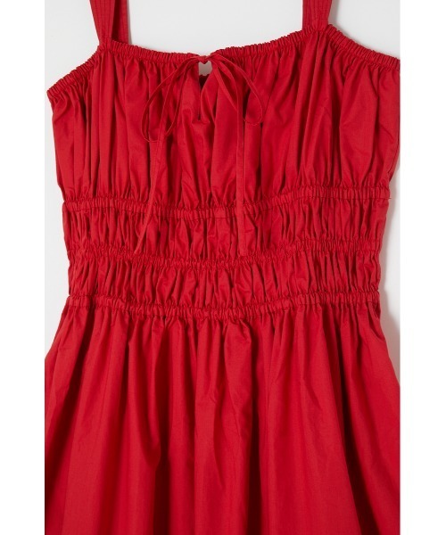 MOUSSY（マウジー）の「COTTON GATHER CAMI ドレス（ワンピース・レディース・レッド/オフホワイト/ブラック・1/2）」の13枚目の写真