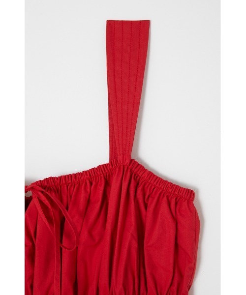 MOUSSY（マウジー）の「COTTON GATHER CAMI ドレス（ワンピース・レディース・レッド/オフホワイト/ブラック・1/2）」の15枚目の写真